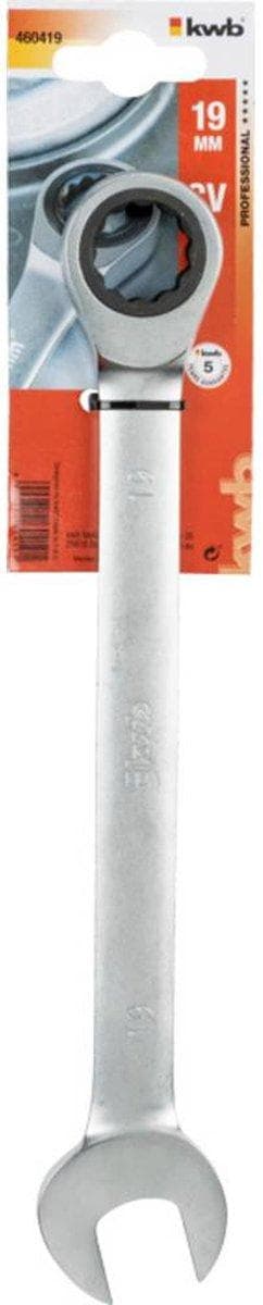 kwb 460419 dobbelt skralde ringnøgle 1 stk 19 mm (460419)