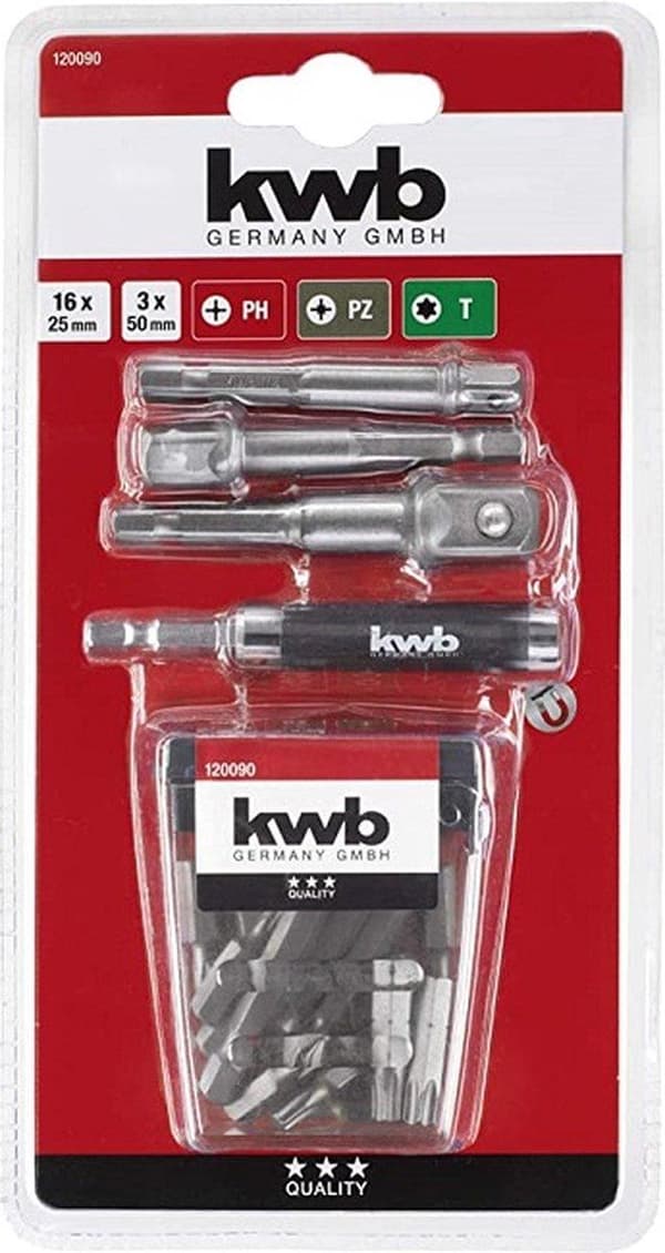 kwb 120090 bit sæt 23 stykker (120090)