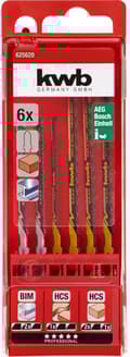 Miniatyrbild 3 av 5: kwb 625620 sticksågsbladssats, HCS, 6 stycken, 6 stycken (625620)
