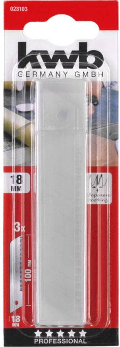 kwb erstatning japanske tandsavklinger, 18 mm 023103 3 stk. (023103)