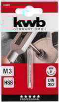 Miniatyrbild 4 av 5: kwb 443003 skärkran 1 st M3 0,5 DIN 352 HSS 1 st (443003)