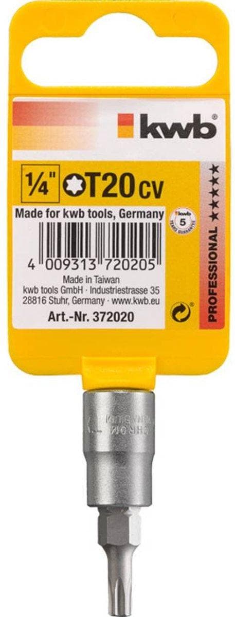 kwb 372020 topnøgle bit indsats T 20 1/4 (372020)