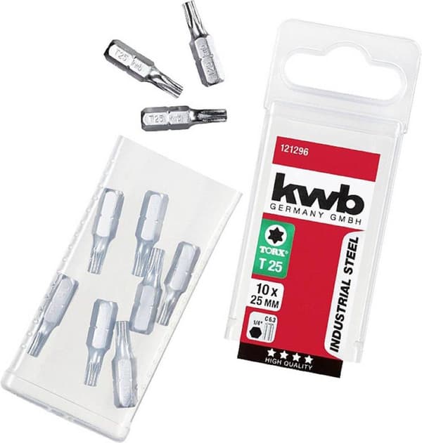 kwb 121296 TX bit T 25 stål C 6,3 10 st (121296)