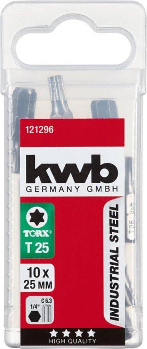 kwb 121296 TX bit T 25 stål C 6,3 10 st (121296)