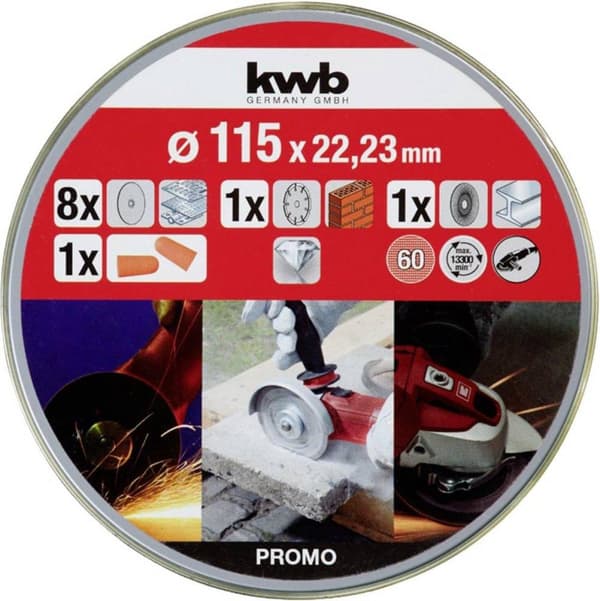 kwb 712041 skärskivsats 10 stycken 115 mm 22,23 mm 10 stycken (712041)
