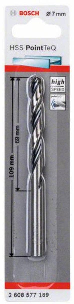 Bosch PointTeQ - bor - til metal - spiralbor - 7 mm - længde: 109 mm
