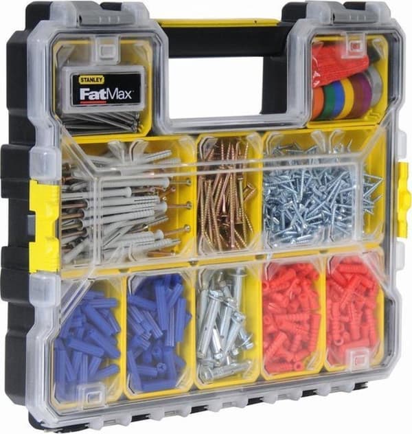 Stanley by Black & Decker sortimentslåda (L x B x H) 44,6 x 35,7 x 7,4 cm Antal fack: 10 1 st (1-97-519)