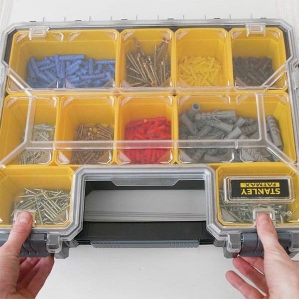 Stanley by Black & Decker sortimentslåda (L x B x H) 44,6 x 35,7 x 7,4 cm Antal fack: 10 1 st (1-97-519)