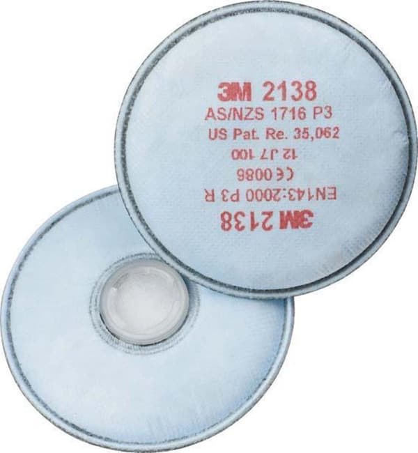 3M runt partikelfilter med aktivt kol P3R 2138 EN143 f.Art.Nr.4000370680/-690 3M 2 stycken per låda (70071091717)