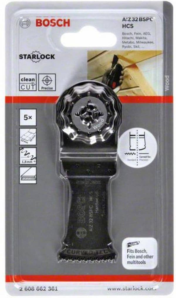 Bosch Starlock AIZ 32 BSPC - upotussahan terä - kovapuulle - 5 kpl - Starlock - leveys: 32 mm