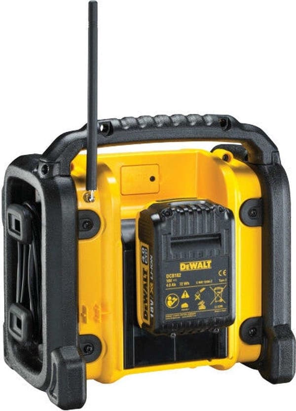 DeWALT DCR020-QW Radio Portable Digital Svart - Gul (DCR020-QW)