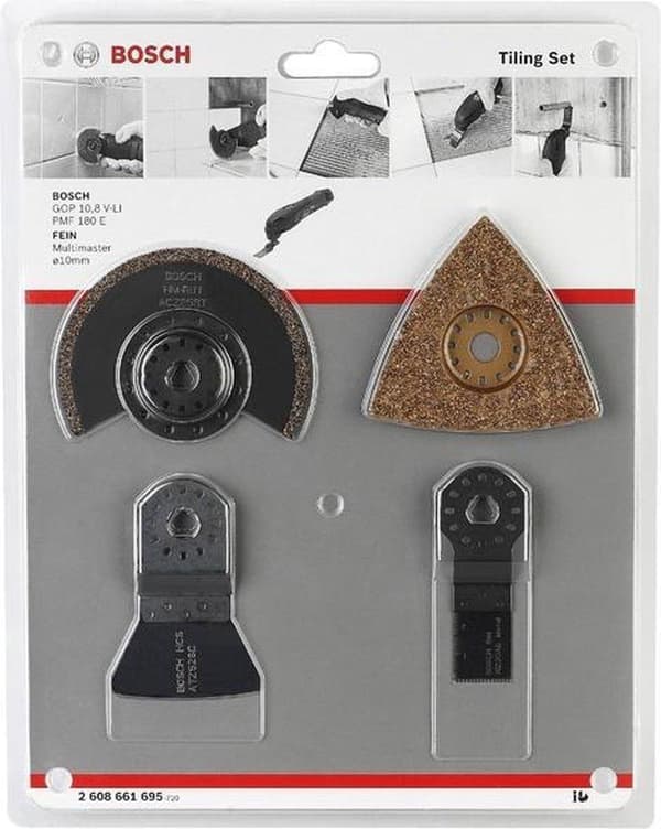 Bosch tilbehør 2608661695 multifunktionsværktøj tilbehørssæt 4 styk 1 sæt