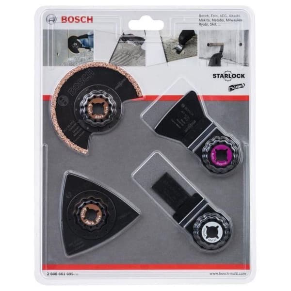 Bosch tilbehør 2608661695 multifunktionsværktøj tilbehørssæt 4 styk 1 sæt