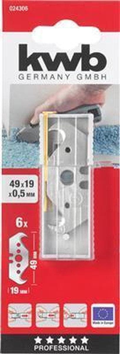 kwb erstatnings trapezformede krogblade, 49 x 19 x 0,5 mm 024306 6 stk. (024306)