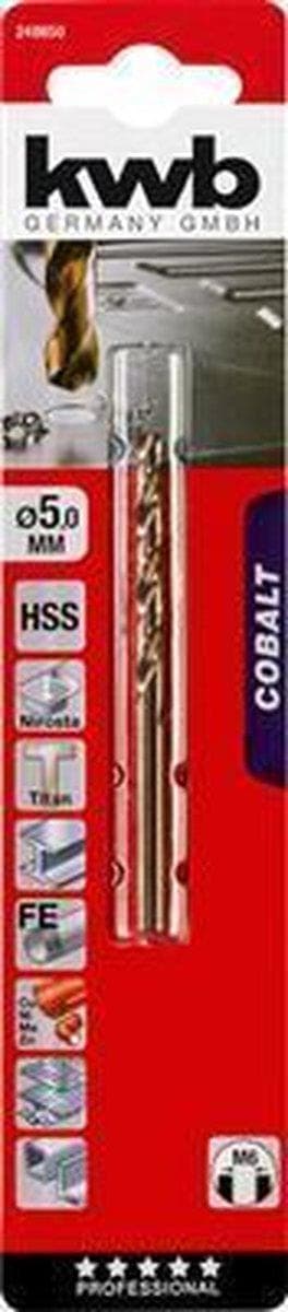 kwb 248650 HSS spiralborr 1 st 5 mm nyckelborrchuck 1 st (248650)