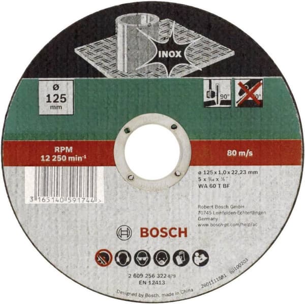 BOSCH_EW Bosch skæreskive lige, inox diameter 125 mm 2609256322 (2609256322)