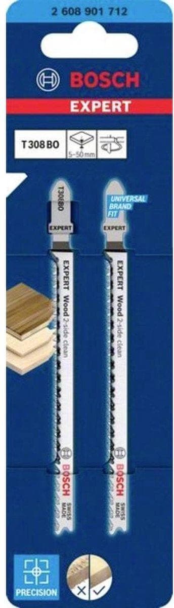 Bosch tillbehör 2608901712 EXPERT "WOOD 2-SIDE CLEAN" T308 BO-BLADEN 2 stuk(s)