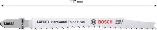 Bosch tilbehør 2608901713 EKSPERT "HARDWOOD 2-SIDE CLEAN" T308 BF BLADEN 2 stuk(s)