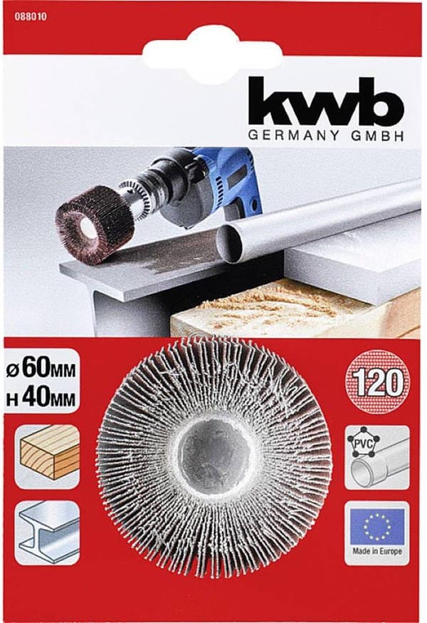 kwb 088010 klaffslip, korund, flush, 120 - fin 1 st (088010)