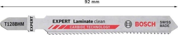 Bosch tilbehør 2608901707 EKSPERT "LAMINATE CLEAN" T 128 BHM BLADEN 2 stk.