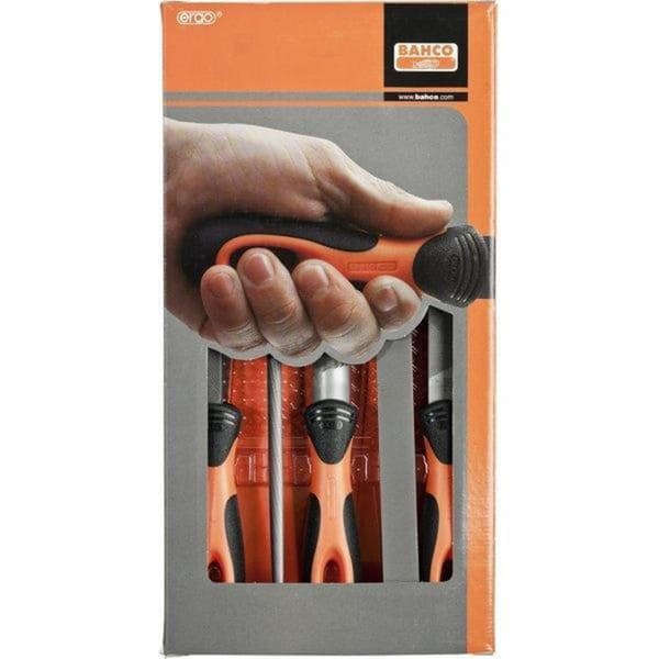 Bahco 1-478-10-1-2 Ergo filsæt 5 stk 250mm skåret 1 & 2 1 stk (1-478-10-1-2)