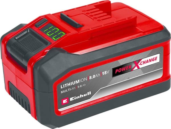 Original Einhell 18 V/5,0-8,0 Ah multi-Ah Power X-Change PLUS accu (18 V - för alla PXC-maskiner - belastningsindikering - ackumulatorsystem - op de s