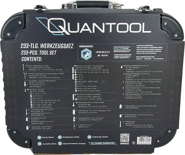 QUANTOOL Q25101 verktygsset 233 delar (Q25101)