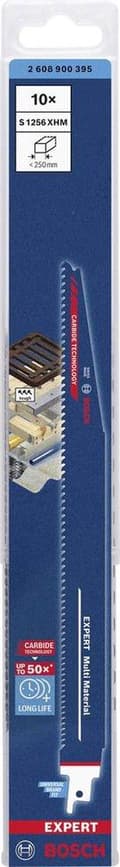 Miniatyrbillede 2 af 4: Bosch tilbehør 2608900395 EKSPERT "Multi Materiale" S 1256 XHM reciprozaagblad, 10 stuks Zaagbladlængde 300 mm 10 stuk