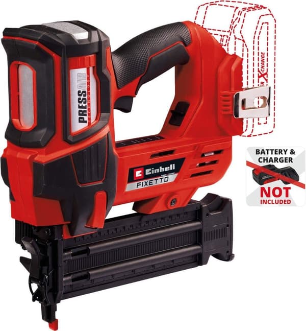 Einhell Professioneel Accu spijkerpistol FIXETTO 18/50 N Power X-Change (18 V - 60 slag/min - spijkerlængde maks. 50 mm - enkelvoudig/dørløbende rutsj