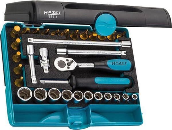 Hazet hylsnyckelsats (sexkant), invändig fyrkant 6,3 mm (1/4") 854-1 (854-1)