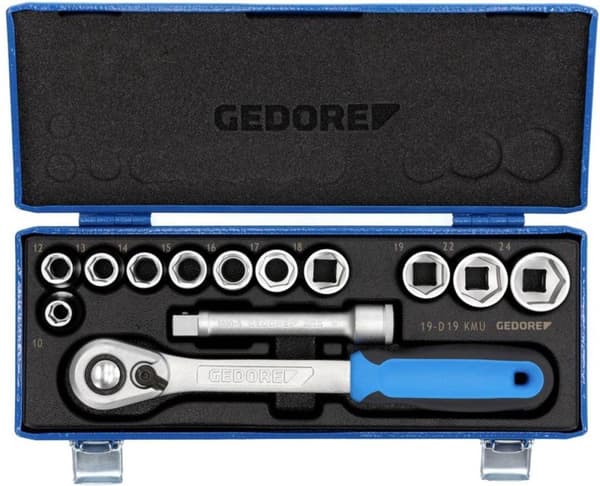 Gedore 2545810 Sockelset Metrisk 1/2 (12,5 Mm) 13 delar