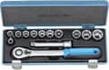 Miniatyrbild 1 av 4: Gedore 2545810 Sockelset Metrisk 1/2 (12,5 Mm) 13 delar