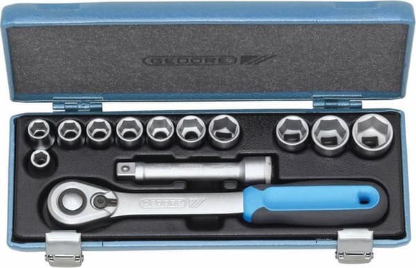 Gedore 2545810 Sockelset Metrisk 1/2 (12,5 Mm) 13 delar