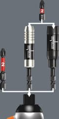 Pikkukuva 6 / 10: Wera 05057656001 1/4" Philips Impaktor Diamond Bit - PH2 x 50mm
