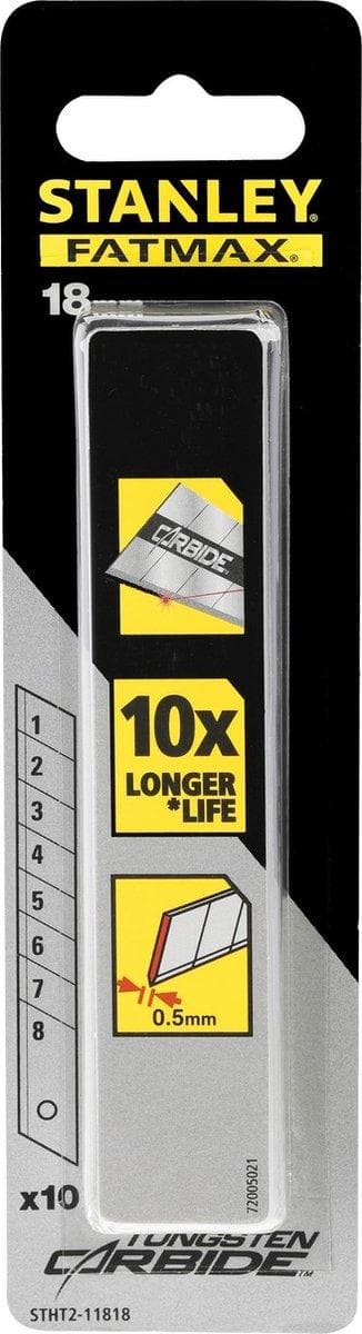 STANLEY hårdmetal ekstra snap-off knive 18mm (10 stk)