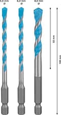 Miniatyrbillede 3 af 6: EXPERT MultiConstruction HEX-9 2608900584 multi-purpose boresæt, 3 styk, 3 styk (2608900584)