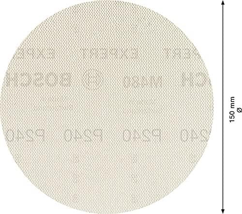Bosch Professional 5x Expert M480 slipnät (för lövträ, färg på trä, Ø 150 mm, korn 240, excentersliptillbehör)