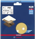 Miniatyrbild 4 av 7: Bosch 2608900805 EXPERT Slipskiva C470 Bäst för trä och färg, diameter 125 mm, korn 80, 8 hål, 5x