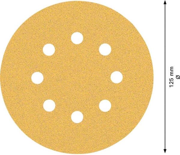 Bosch 2608900805 EXPERT Slipskiva C470 Bäst för trä och färg, diameter 125 mm, korn 80, 8 hål, 5x