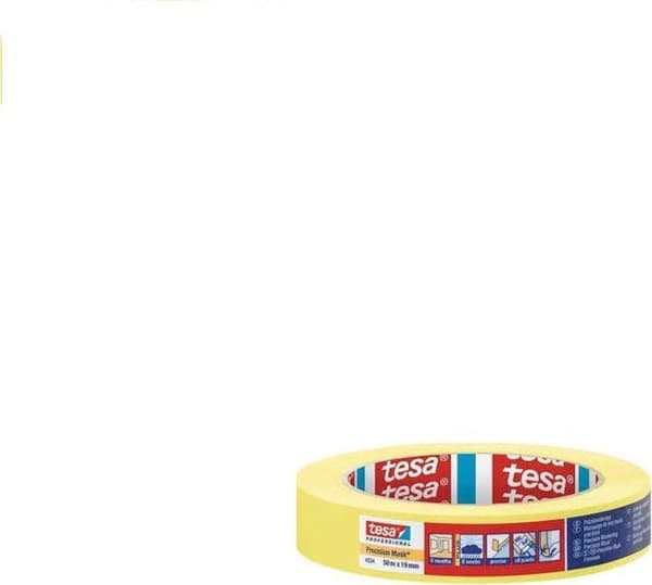 tesa PRECISION 04334-00000-00 Malertape Präzisionskrepp Gul (LxB) 50 mx 19 mm 1 stk.