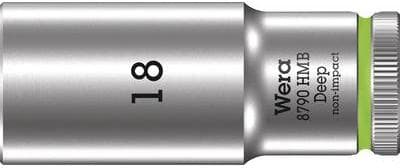 Wera 05004540001 topnøgle indsats 18 mm 1 stk 3/8 (05004540001)