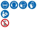Miniatyrbild 4 av 6: Wolfcraft slippapper för slipplattor, operforerat, korn 24, 40, 60, 100 (Ø) 115 mm 2476000 1 set (2476000)