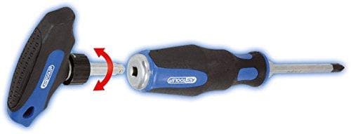 KS TOOLS 1/4" ERGOTORQUEmax T-kahvallinen räikkä, 45 hammasta (151.1109)