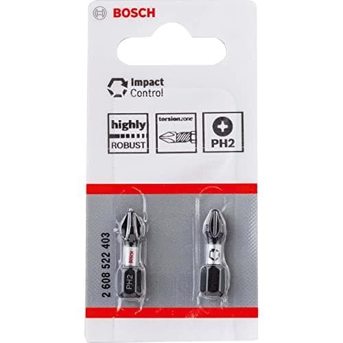 Bosch tilbehør Impact Control 2608522403 bit sæt 2 stk. Phillips (2608522403)