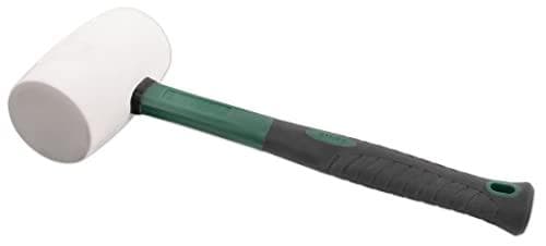 BRÜDER MANNESMANN gummiklubba, 700 g vitt naturgummi, glasfiberhandtag i svart/grönt, - 1 st (M76570)