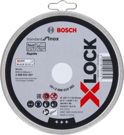 Bosch Standard til INOX WA 60 T BF - skæreskive - 125 mm - X-LOCK - M14