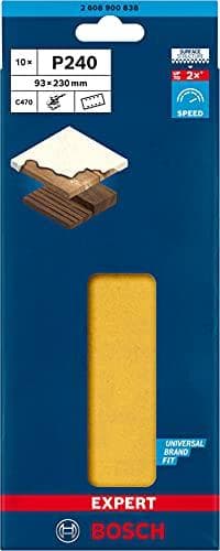 Bosch Tillbehör EXPERT C470 2608900838 orbitalsandpapper perforerat kornnummer 240 (L x B) 230 mm x 93 mm 10 st.