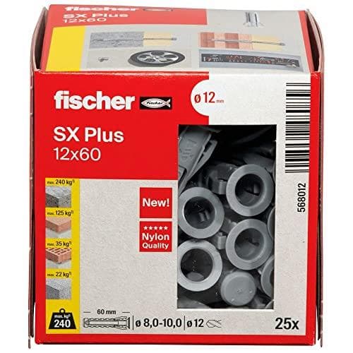 Fischer SX Plus expansionsankare 60 mm 12 mm 568012 25 st. (568012)