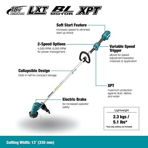 Makita DUR192LZX1 akku-plænetrimmer 18,0 V, uden batteri (DUR192LZX1)