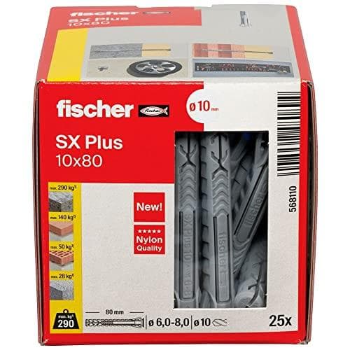 Fischer SX Plus expansionsankare 80 mm 10 mm 568110 25 st. (568110)